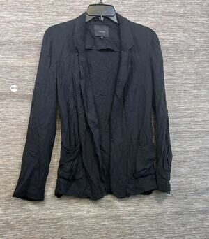 Aritzia Talula Open Front Cardigan Sweater Womens Size 4 Black Long Sleeve